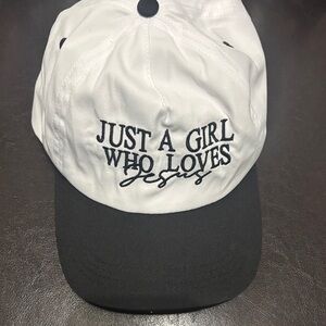 “Just a girl who loves Jesus” with Embroidered Text